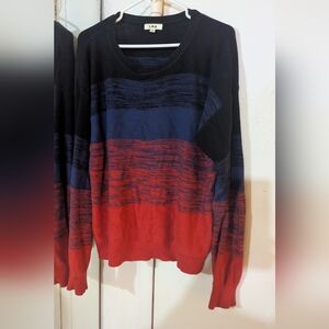 LNA Black and Red Crewneck Sweater with Modern Design